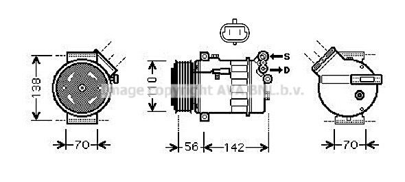 AVA QUALITY COOLING Компрессор, кондиционер OLK449